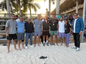 نجاح أول بطولة ودية للبيتش تنس بنادي سبورتنج 