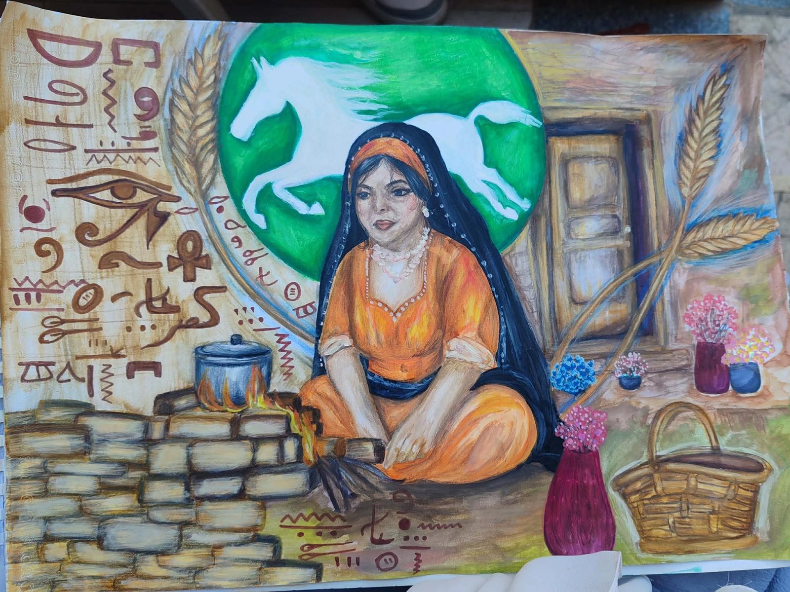 رندا محمد.. فنانة مصرية 14 عامًا تكتب تاريخها بريشة الإبداع وتخطف الأضواء على السوشيال ميديا