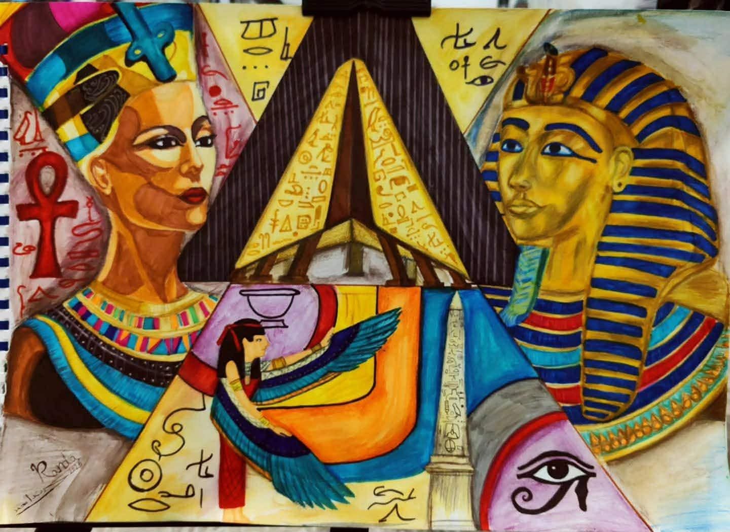 رندا محمد.. فنانة مصرية 14 عامًا تكتب تاريخها بريشة الإبداع وتخطف الأضواء على السوشيال ميديا