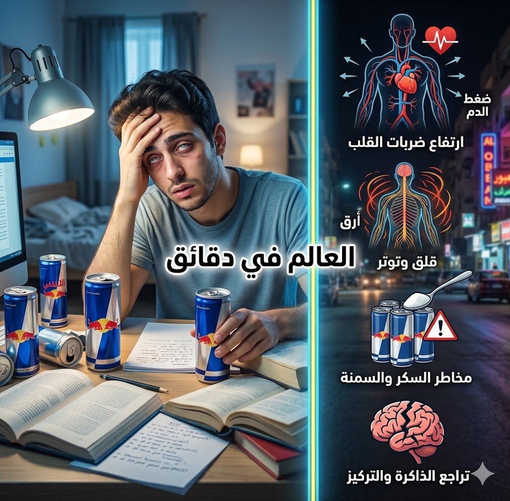 اعراض مشروبات الطاقة وسلبيتها 