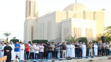 صلاة العيدفي النادي
