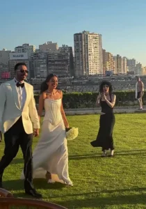 أبناء أحمد السعدني يخطفون الأنظار في زفاف والدهم من ميرنا