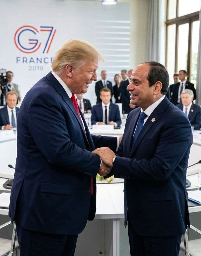 الرئيس السيسي وترامب قمة السبع