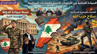 السيادة اللبنانية بين الأولويات الأمنية والتجاذبات السياسية