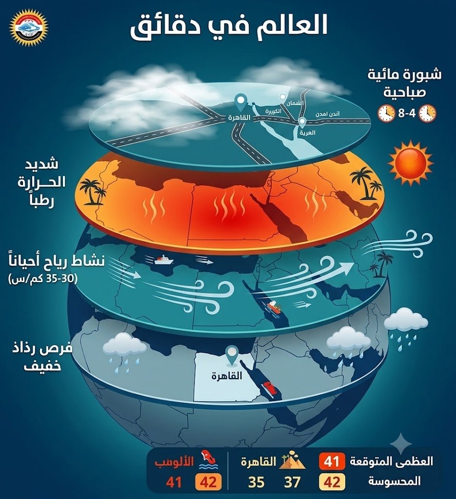 حالة الطقس اليوم الأحد 28 يونيو 2026 في مصر