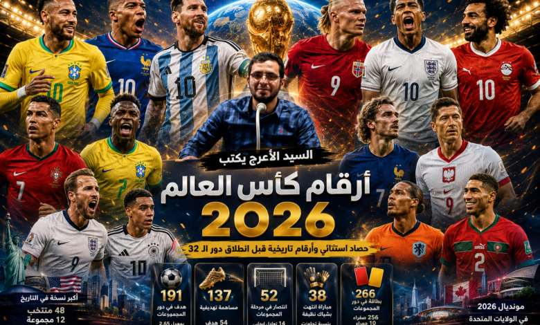 السيد الأعرج يكتب | أرقام كأس العالم 2026.. حصاد استثنائي وأرقام تاريخية قبل انطلاق دور الـ32