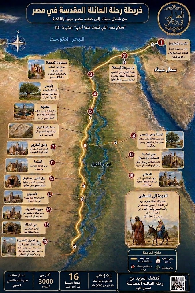 رحلة العائلة المقدسة علي ارض مصر.