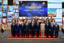 "الرئيس السيسي أثناء افتتاح القيادة الاستراتيجية بالعاصمة الإدارية".