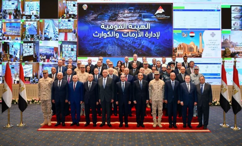 "الرئيس السيسي أثناء افتتاح القيادة الاستراتيجية بالعاصمة الإدارية".