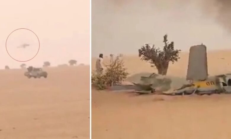 إسقاط مروحية هجومية روسية