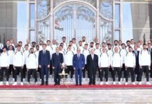 السيسي امام المنتخب الرياضة قوة وطنية ومشروع لاكتشاف المواهب المصرية