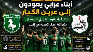 السيد الأعرج يكتب | أبناء عرابي يعودون إلى عرين الكبار.. عودة نادي الشرقية إلى الدوري الممتاز بعد الشراكة مع إنبي تشعل تريند الكرة المصرية عودة نادي الشرقية إلى الدوري الممتاز