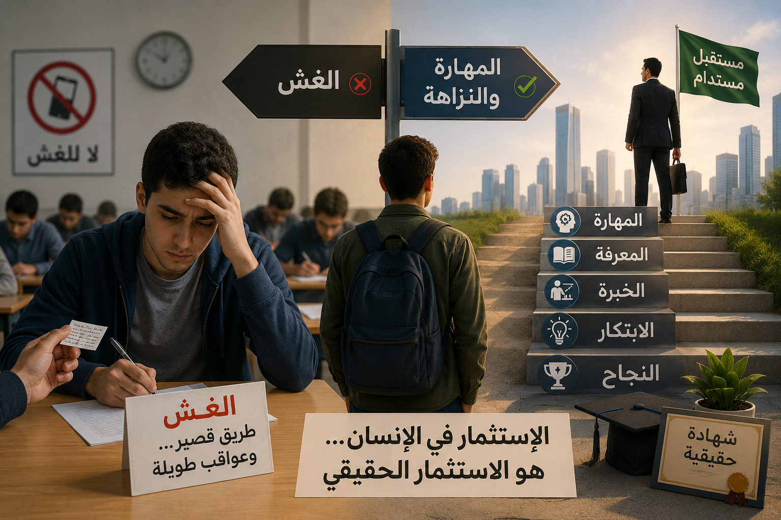 الغش أصبح خطرًا حقيقيًا يهدد جودة الكفاءات البشرية