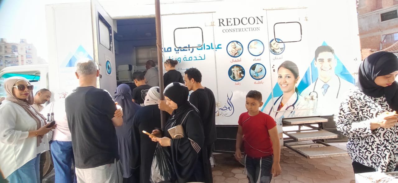 جانب من القافلة الطبية التي نظمها كيان رواد المحافظات الحدودية