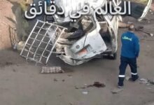 حادث تصادم على الطريق الحر بنها شبرا في القليوبية