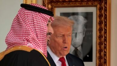 الرئيس الأمريكي دونالد ترامب خلال إعلان تعليق الضربات ضد إيران