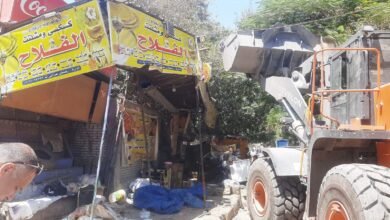 حملة إزالة الإشغالات بشبرا الخيمة