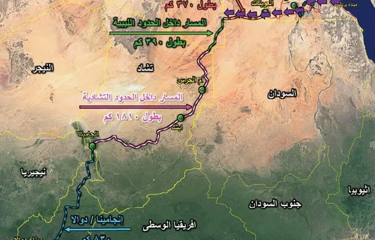 الممر العظيم مشروع لوجستي مصري يمتد نحو 4300 كيلومتر لربط البحر الأحمر بالمحيط الأطلسي ودعم التجارة والأسواق الأفريقية.