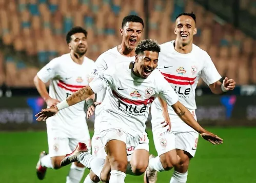 خوان بيزيرا لاعب الزمالك خلال مباراة بالدوري المصري