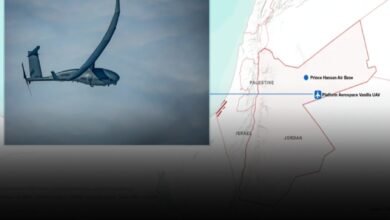 مسيرة تجسس أمريكية..رُصدت طائرة استطلاع أمريكية مسيرة فائقة القدرة على البقاء في الجو وهي تقلع من قاعدة الأمير حسن الجوية في الأردن