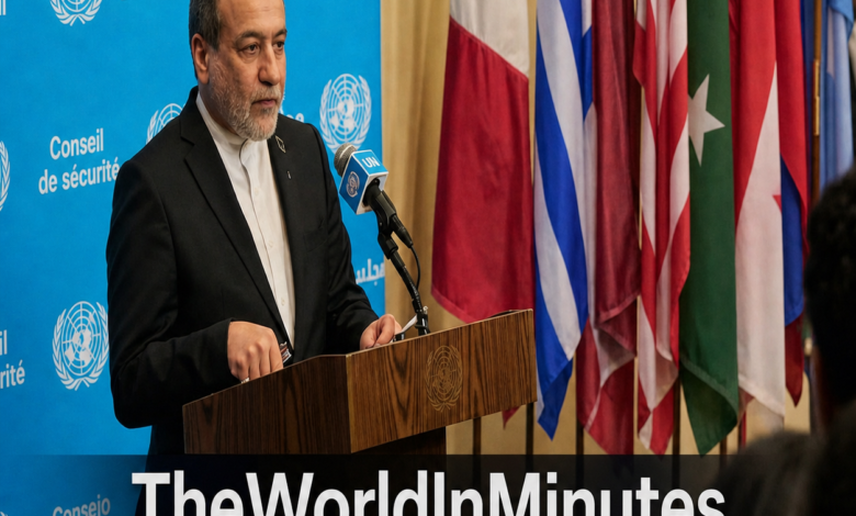 وزير الخارجية الإيراني عباس عراقجي يتحدث عن الرد الأميركي على مقترح وقف الحرب وإعادة فتح مضيق هرمز.
