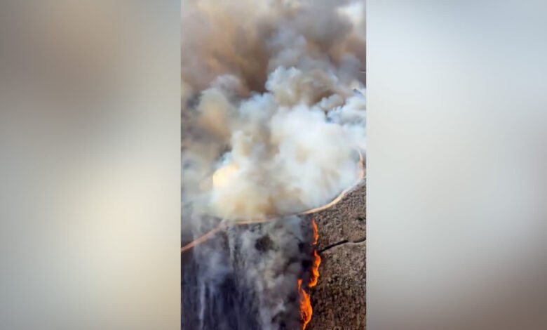 حريق نورتي يهدد المنازل ويجبر السكان على الإجلاء بكاليفورنيا