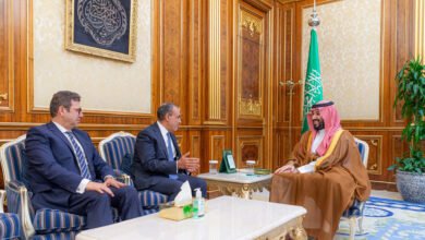 ولي العهد السعودي يستقبل وزير الخارجية المصري في الرياض